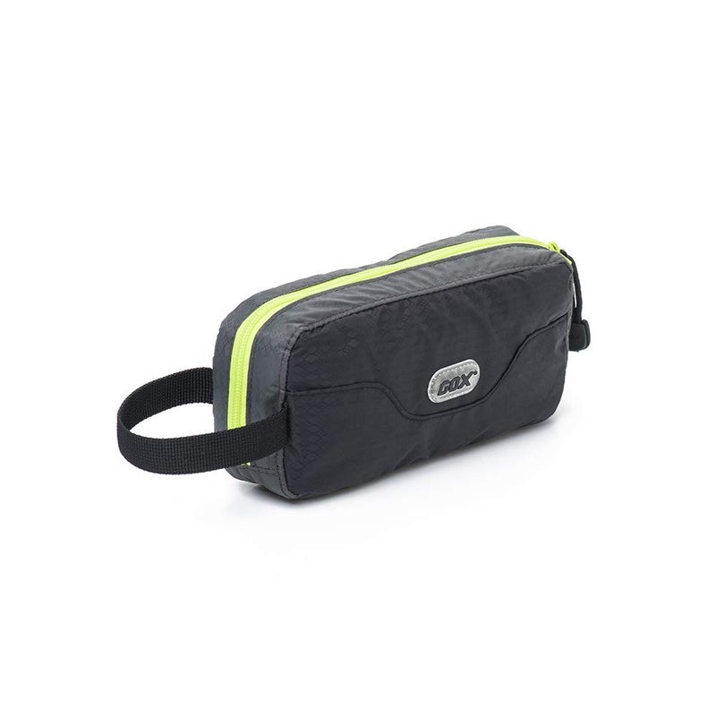 GOX Travel Small Toiletry Bag for Men Nylon Dopp Kit Medicine Bag Travel Organizer Pouch Shave Kits for Teens Toiletry Essentials Bathroom Compact (Black, 7.9 * 3.7 * 2 Inches) - Image 1